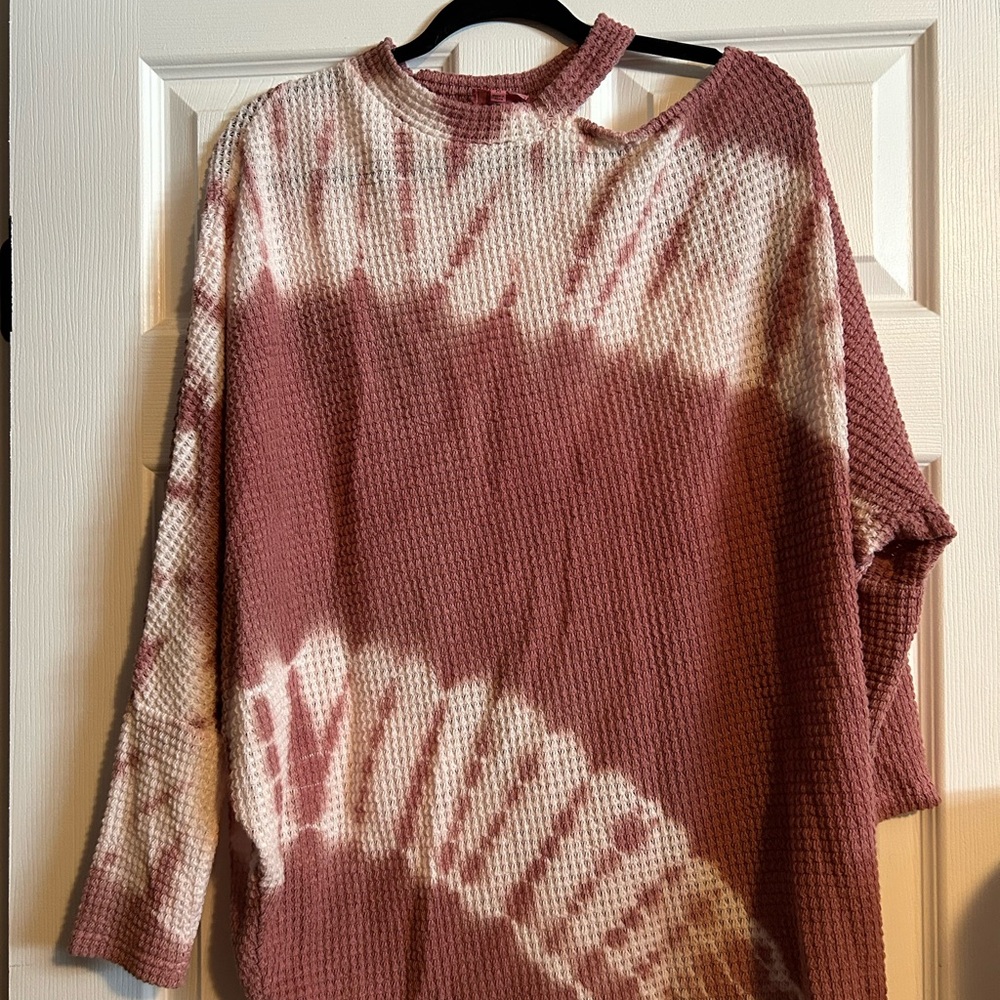 Women's Pink Tie-Dye Top
